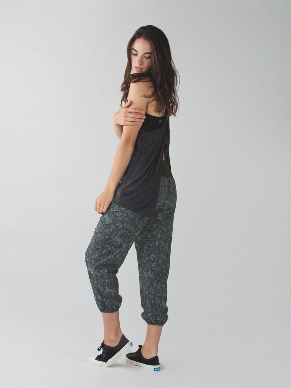 Lululemon Om Pant Size 10 Jazzy White‎ Gator Green Relaxed Yoga Jogger